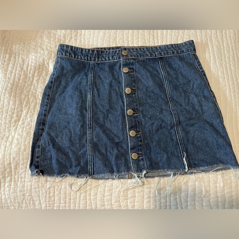 Aeropostale Button Up Denim Skirt